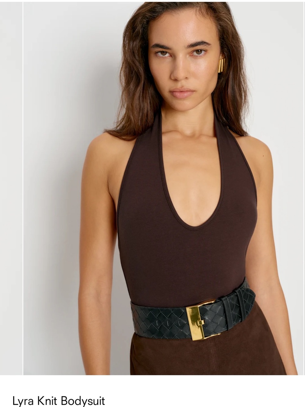 Lyra Knit Bodysuit NWT mole color, size Small